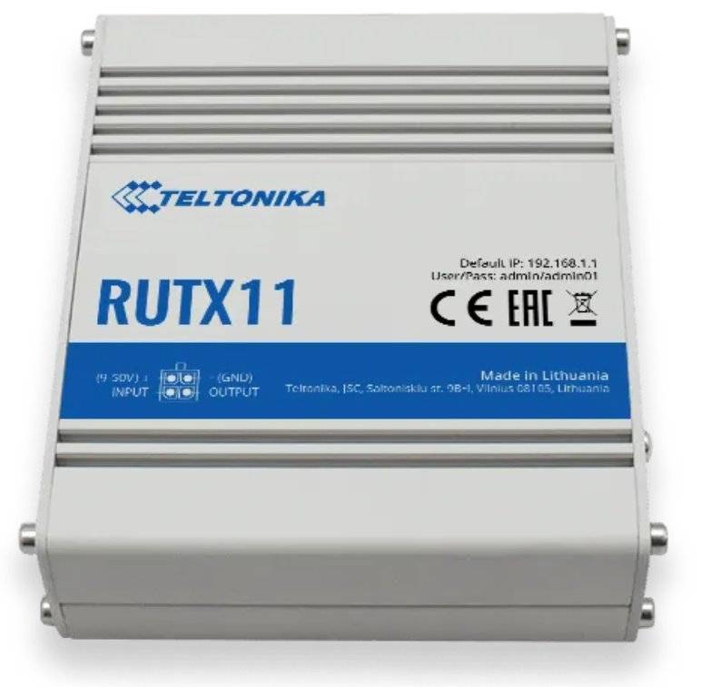 Teltonika RUTX11 Enterprise Dual-SIM LTE, Dual-Band WiFi 802.11ac, Bluetooth Router 3