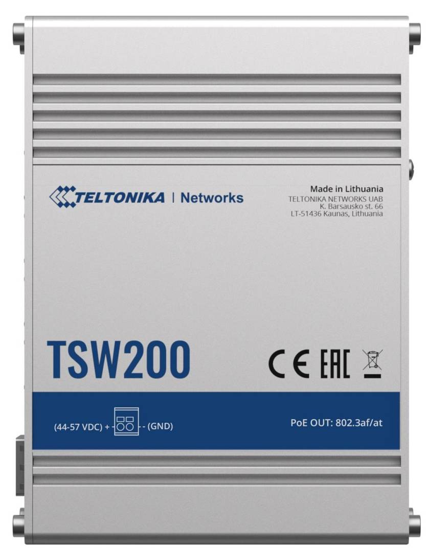 Teltonika TSW200 Industrial Unmanaged PoE Switch 3