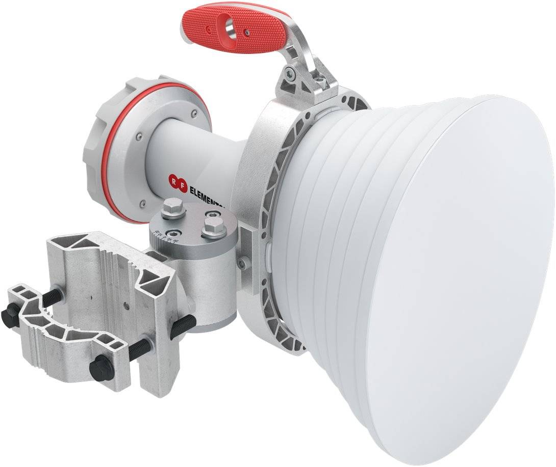 RF elements Asymmetrical Horn Antenna with TwistPort, 5GHz, 20dBi, 30°