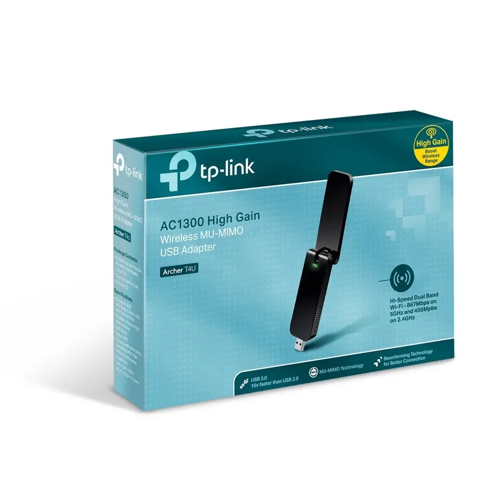 כרטיס רשת AC1300 Wireless Dual Band Archer T4U TP-LINK 3
