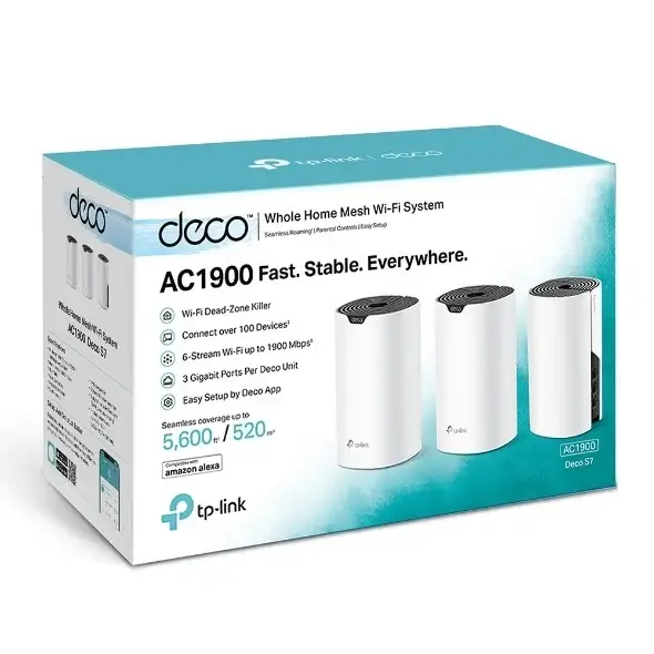 נתב אלחוטי/אקסס פוינט Deco S7 Mesh AC1900 (3 יחי’ באריזה) 3