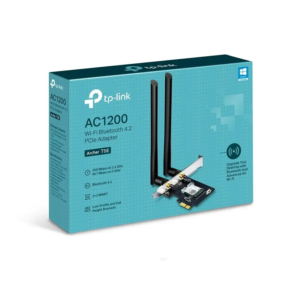 כרטיס רשת TP-Link Archer T5E AC1200 WiFi Bluetooth 4.2 PCIe 3