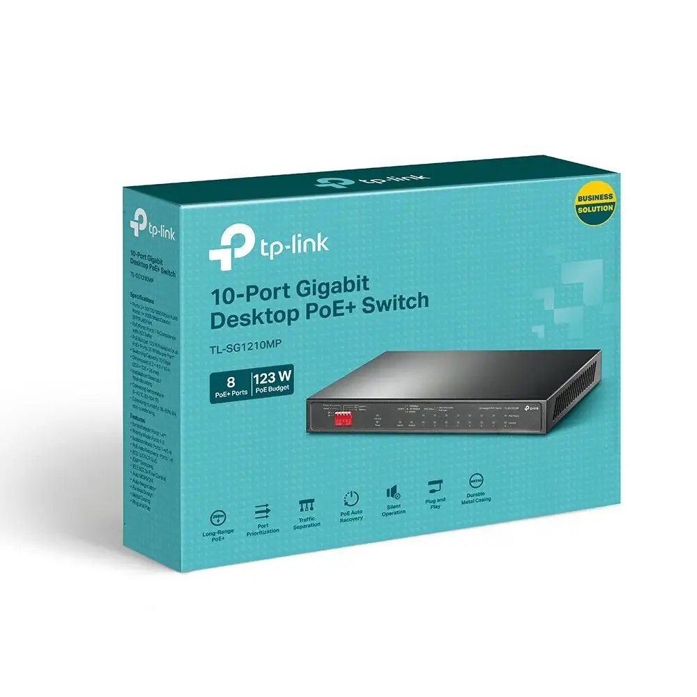 מתג מתכת SG1210MP 8POE+ SFP LONG 4