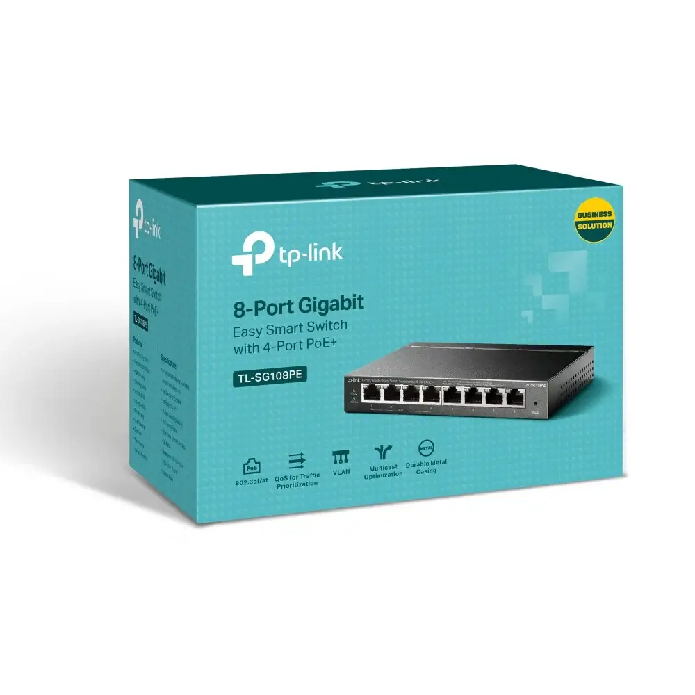 מתג TL-SG108PE GIGA POE 4+4 55W 3