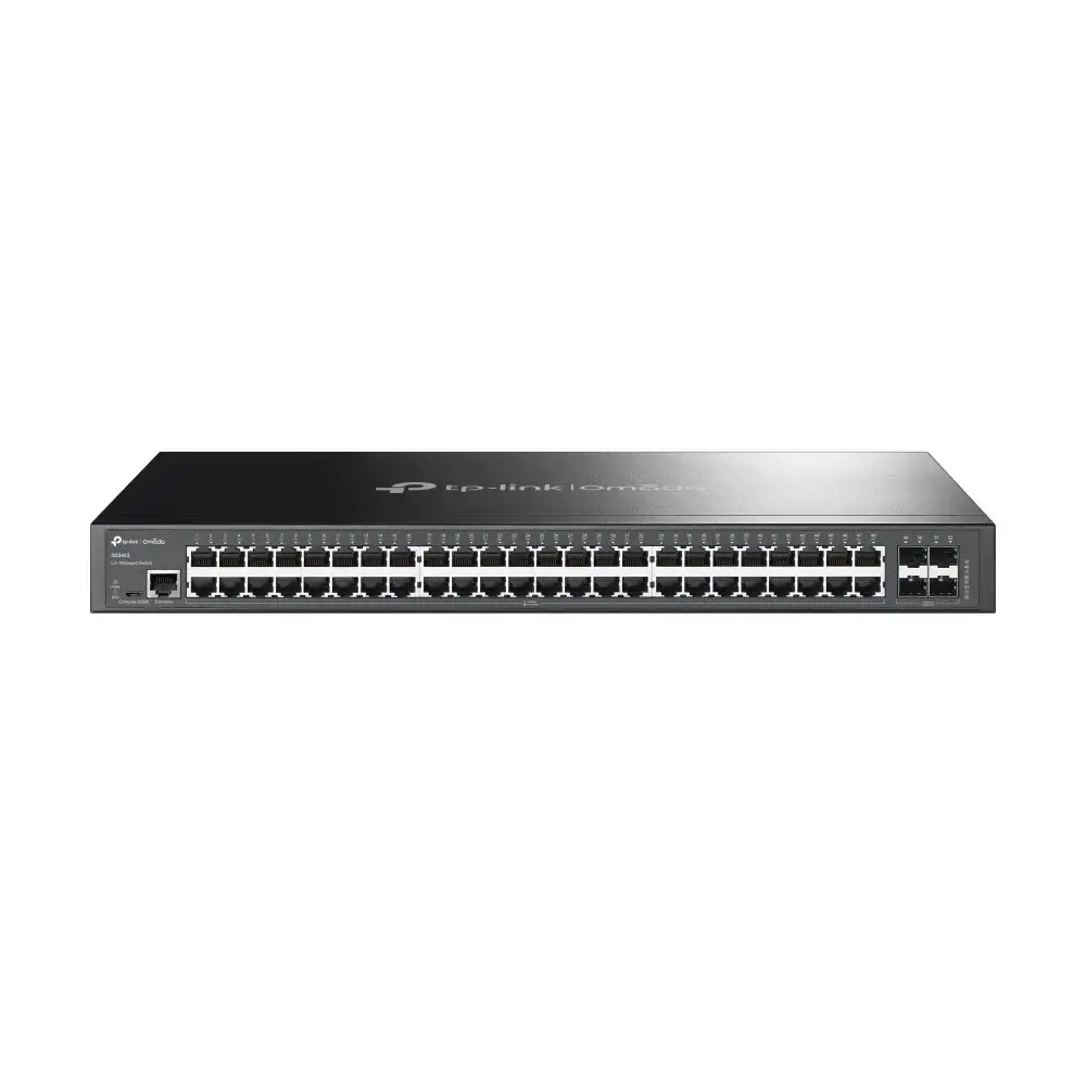 מתג מנוהל JetStream עם 48 יציאות Gigabit L2 עם 4 פתחי SFP TL-SG3452