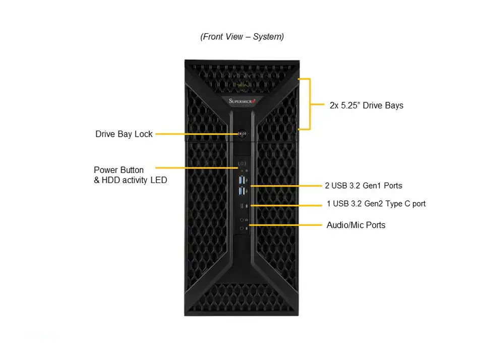 Supermicro SuperWorkstation Mid-Tower DP 4xLFF 2x1GbE IPMI FIX PSU 4
