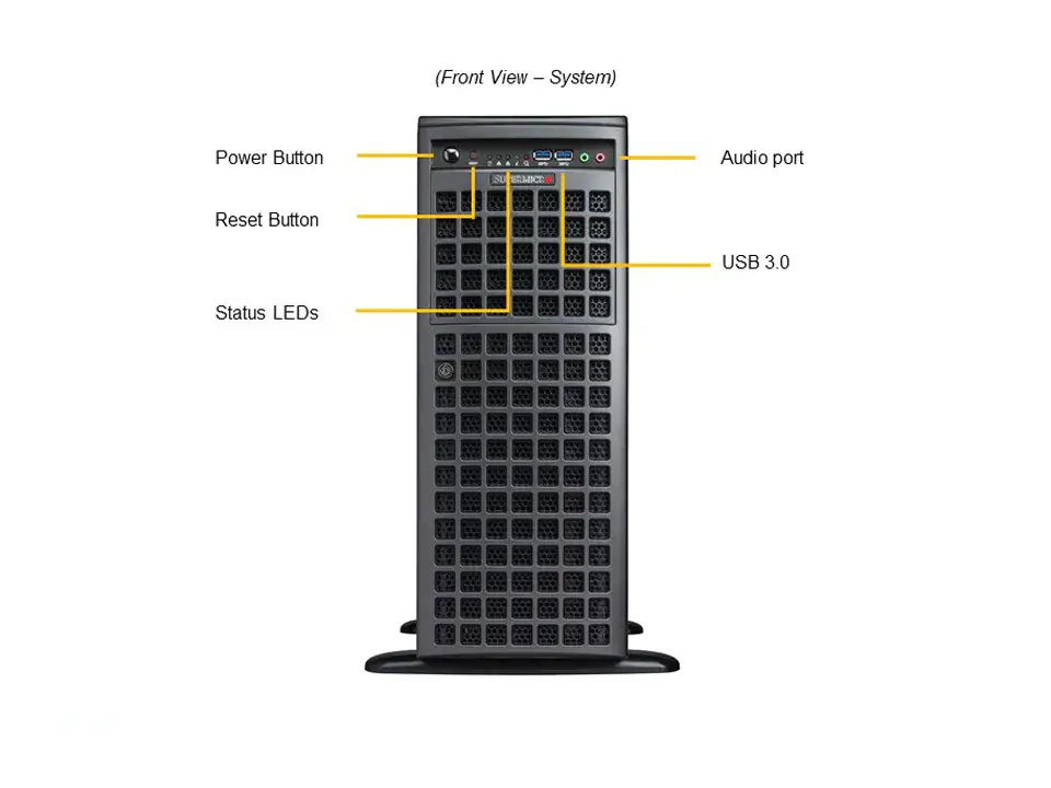 Supermicro SuperWorkstation UP Full-Tower 8xLFF 1x10Gb 1x1GbE RED PSU 5
